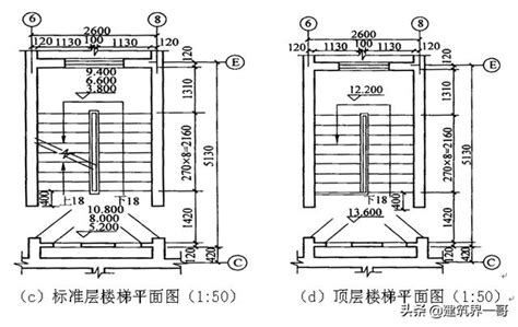 樓梯平面圖尺寸|樓梯施工圖識讀，結構圖與建築圖對照講解